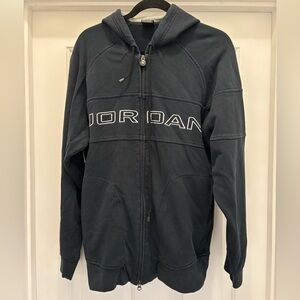 JORDAN | Full Zip Black Jacket Size Medium